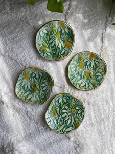 Ceramic Trinket Dish | Coneflower