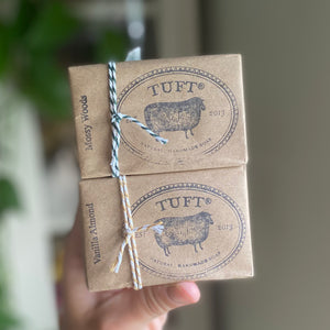 Tuft Woolens Sock Soap | Mossy Woods & Vanilla Almond